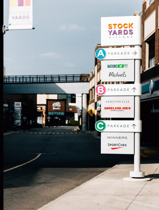 stockyards sign post
