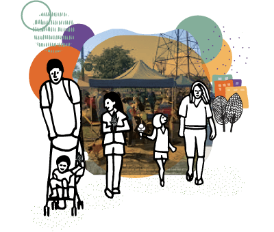 family in the festival graphic