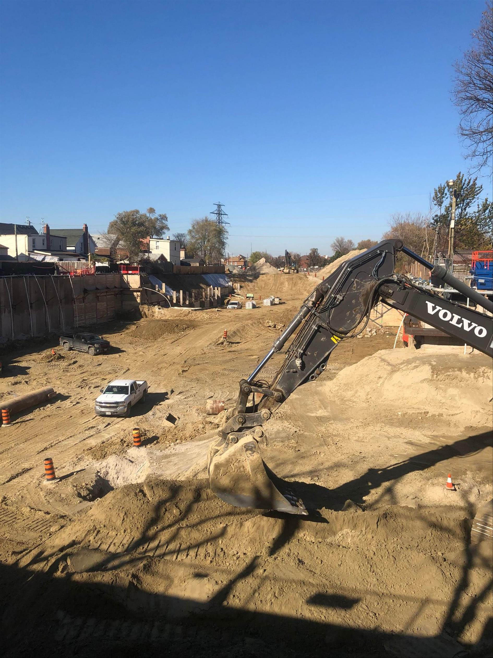 View of South side of construction site